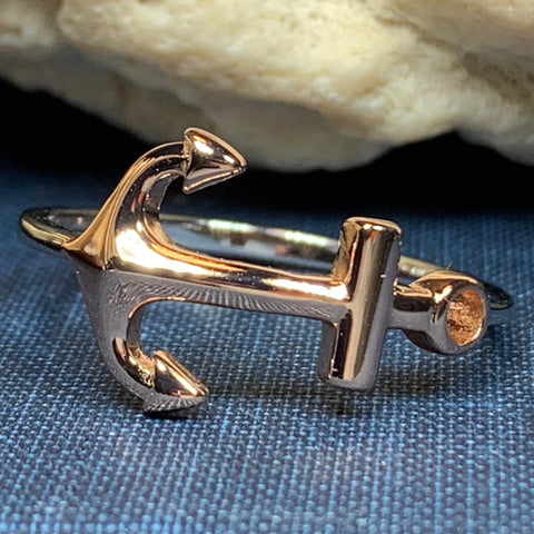 Load image into Gallery viewer, Rose Gold Hope Anchor Ring
