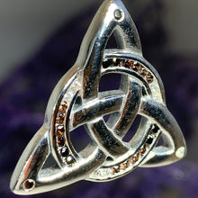 Load image into Gallery viewer, Trinity Knot Necklace, Celtic Jewelry, Irish Jewelry, Scotland Jewelry, Anniversary Gift, Mom Gift, Graduation Gift, Ireland Gift
