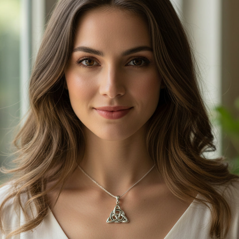 Trinity Knot Necklace, Celtic Jewelry, Irish Jewelry, Scotland Jewelry, Anniversary Gift, Mom Gift, Graduation Gift, Ireland Gift