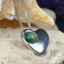 Load image into Gallery viewer, Scottish Heart Necklace, Heather Gem, Gift for Her, Heart Pendant, Friendship Gift, Celtic Jewelry, Scotland Jewelry, Graduation Gift
