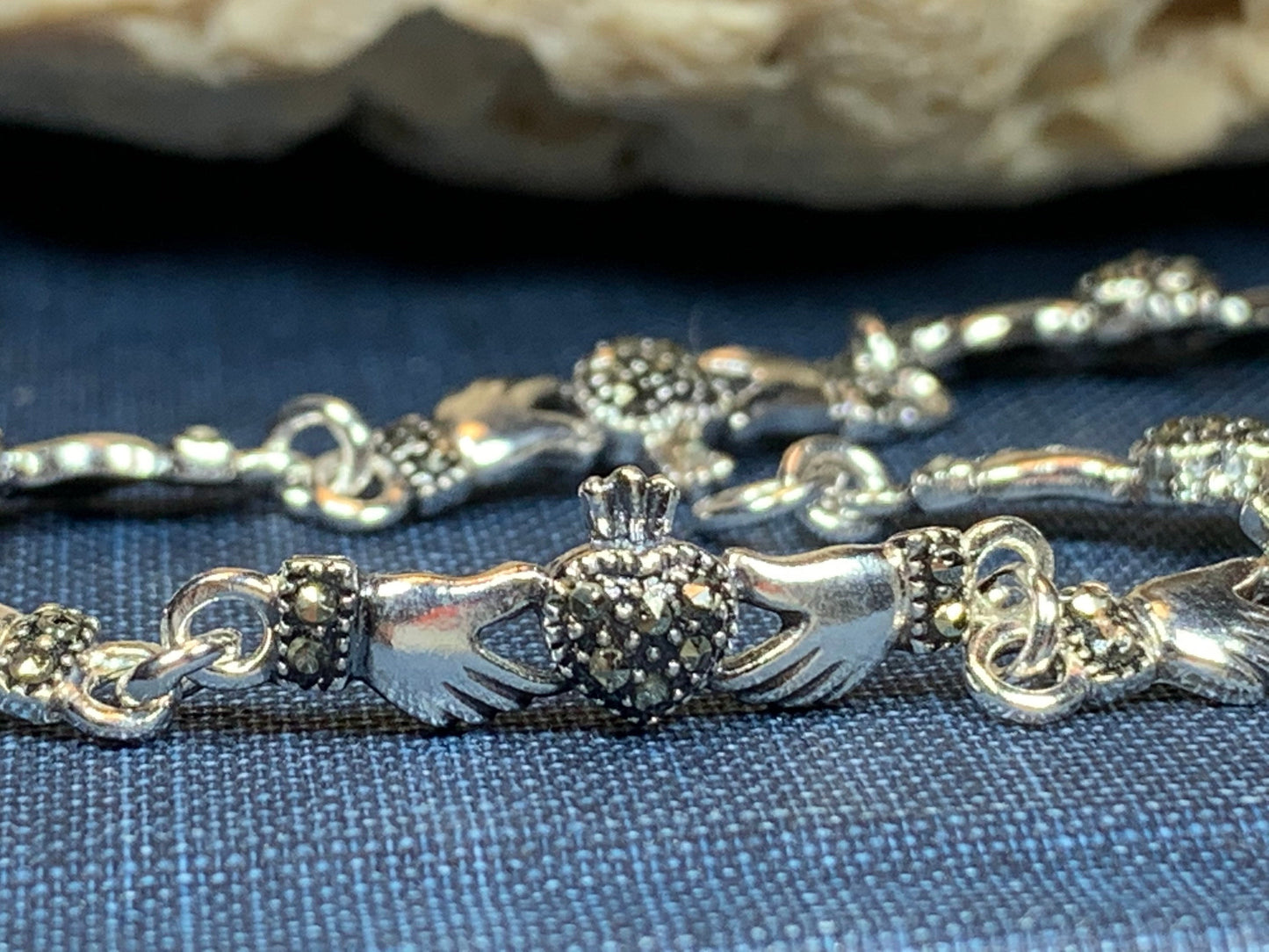 Irene Irish Claddagh Bracelet in Sterling Silver — view 3