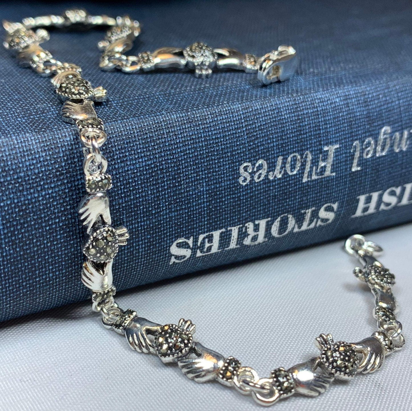Irene Irish Claddagh Bracelet in Sterling Silver — view 7