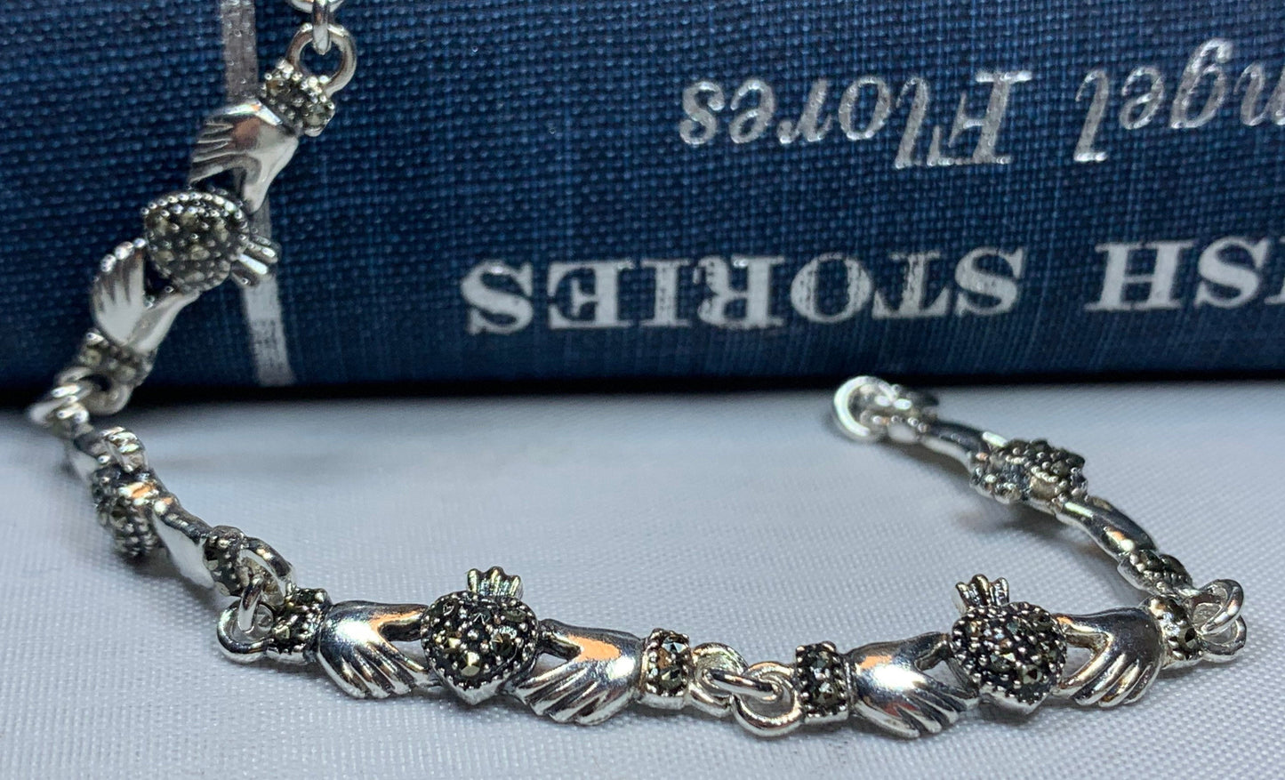 Irene Irish Claddagh Bracelet in Sterling Silver — view 6