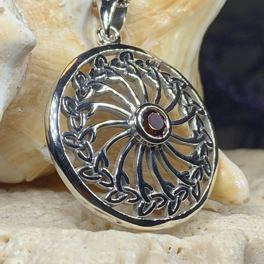 Wheel of Life Celtic Trinity Knot Necklace — view 11