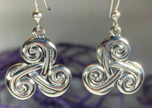 Load image into Gallery viewer, Trinity Knot Earrings, Irish Jewelry, Celtic Jewelry, Anniversary Gift, Wiccan Jewelry, Mom Gift, Sister Gift, Wife Gift, Scotland Jewelry
