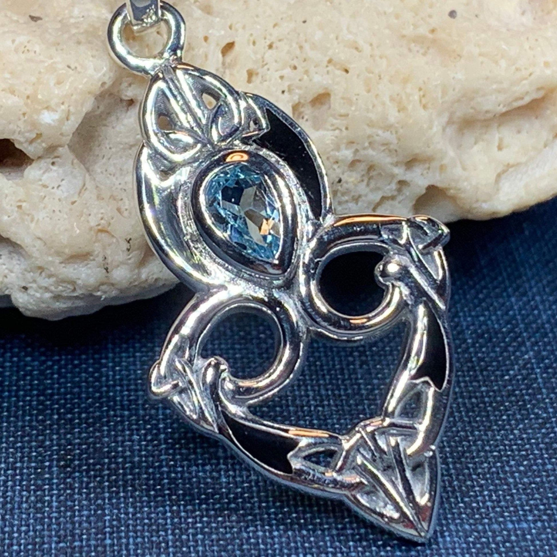 Cordelia Celtic Trinity Knot Necklace in Sterling Silver — view 6