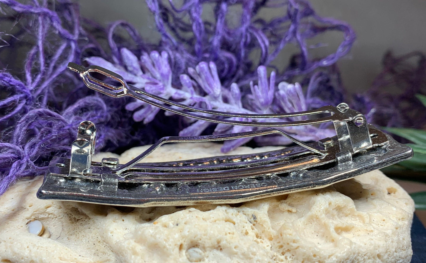 Thistle Hair Clip, Celtic Barrette, Scotland Jewelry, Pagan Jewelry, Friendship Gift, Wiccan Jewelry, Hair Jewelry, Outlander Jewelry