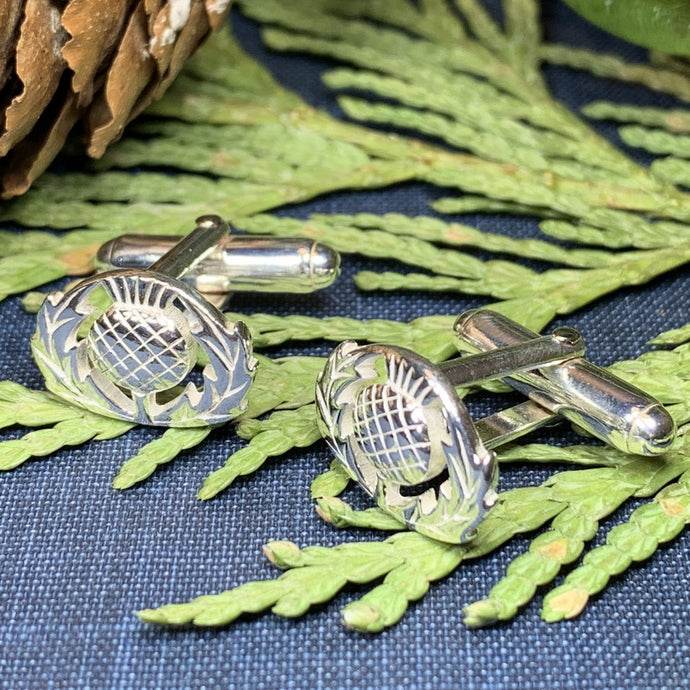Alba Thistle Cuff Links