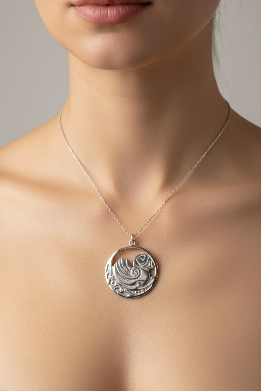 Celtic Puffin Necklace - Handmade in Scotland — view 2