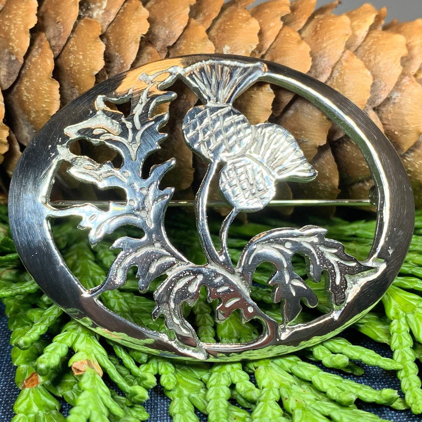 Oban Thistle Brooch - Handmade in Scotland — view 4