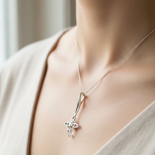 Shooting Star Celtic Knot Necklace — view 7