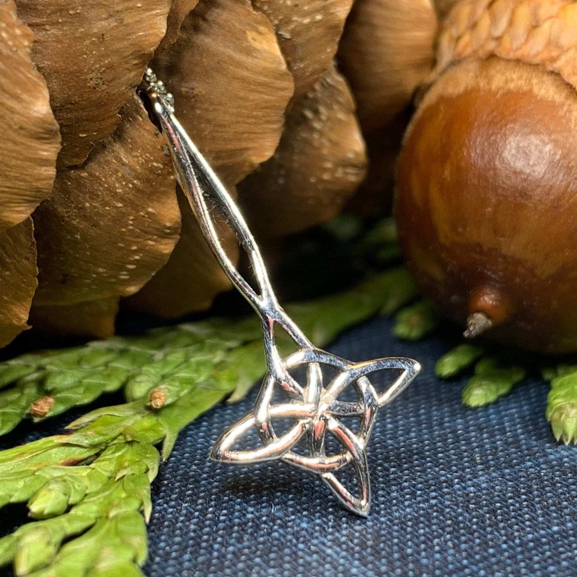 Shooting Star Celtic Knot Necklace in sterling silver