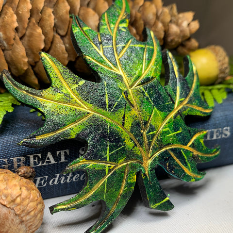 Load image into Gallery viewer, Splatter Maple Leaf Pin
