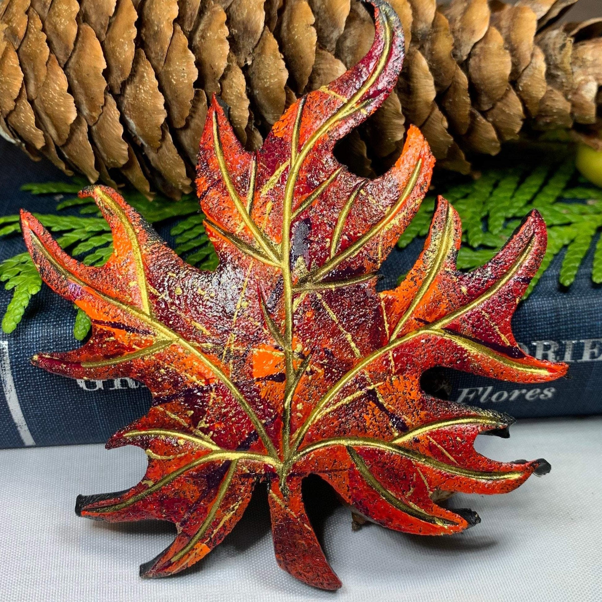 Splatter Maple Leaf Pin — view 9