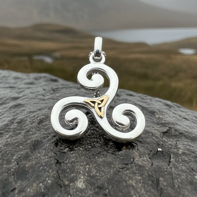 Keeva Triple Spiral Necklace — view 5