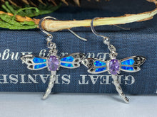 Load image into Gallery viewer, Dragonfly Earrings, Nature Jewelry, Opal Jewelry, Mom Gift, Sister Gift, Outlander Jewelry, Inspirational Gift, Anniversary Gift, Wife Gift
