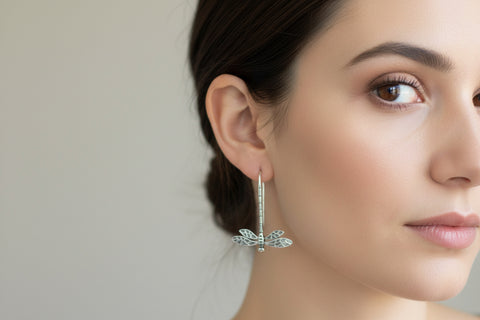 Load image into Gallery viewer, Elegant Dragonfly Earrings
