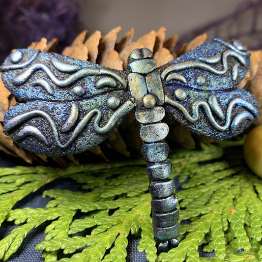 Mystical Forest Dragonfly Brooch - Handmade in Scotland — view 5