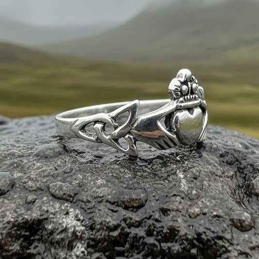 Finnea Irish Claddagh Ring in Sterling Silver