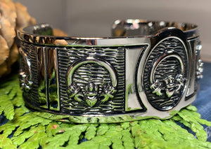 Traditional Irish Claddagh bracelet symbolizing love, loyalty and friendship. Sterling silver Irish jewelry Celtic Crystal Designs