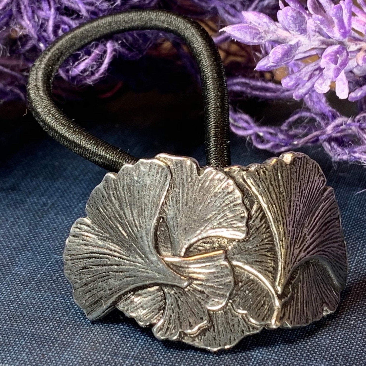 Gingko Ponytail Holder — view 3