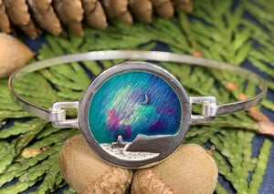 Northern Lights Bracelet, Celtic Jewelry, Scotland Jewelry, Outlander Jewelry, Mountain Jewelry, Girlfriend Gift, Wife Gift, Wiccan Jewelry