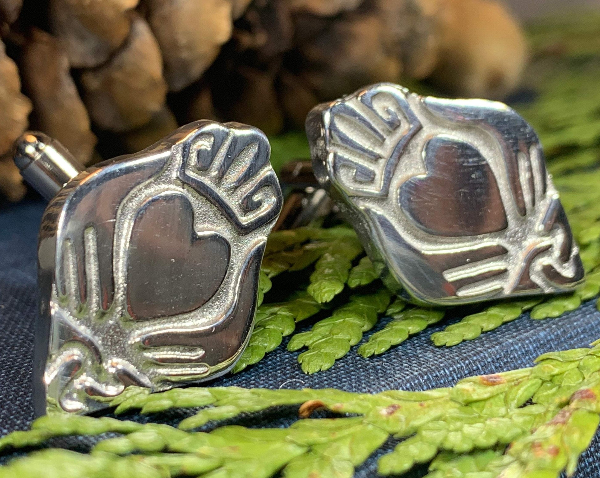 Claddagh Cuff Links, Irish Jewelry, Celtic Jewelry, Dad Gift, Groom Gift, Dad Gift, Graduation Gift, Brother Gift, Ireland Gift, Man Gift