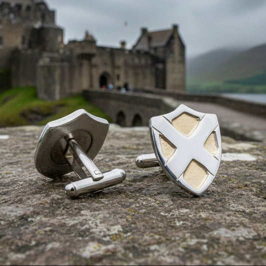 Scotland Flag Cuff Links, Scotland Jewelry, Celtic Jewelry, Saltire Jewelry, Bagpiper Gift, Groom Gift, Boyfriend Gift, Husband Gift