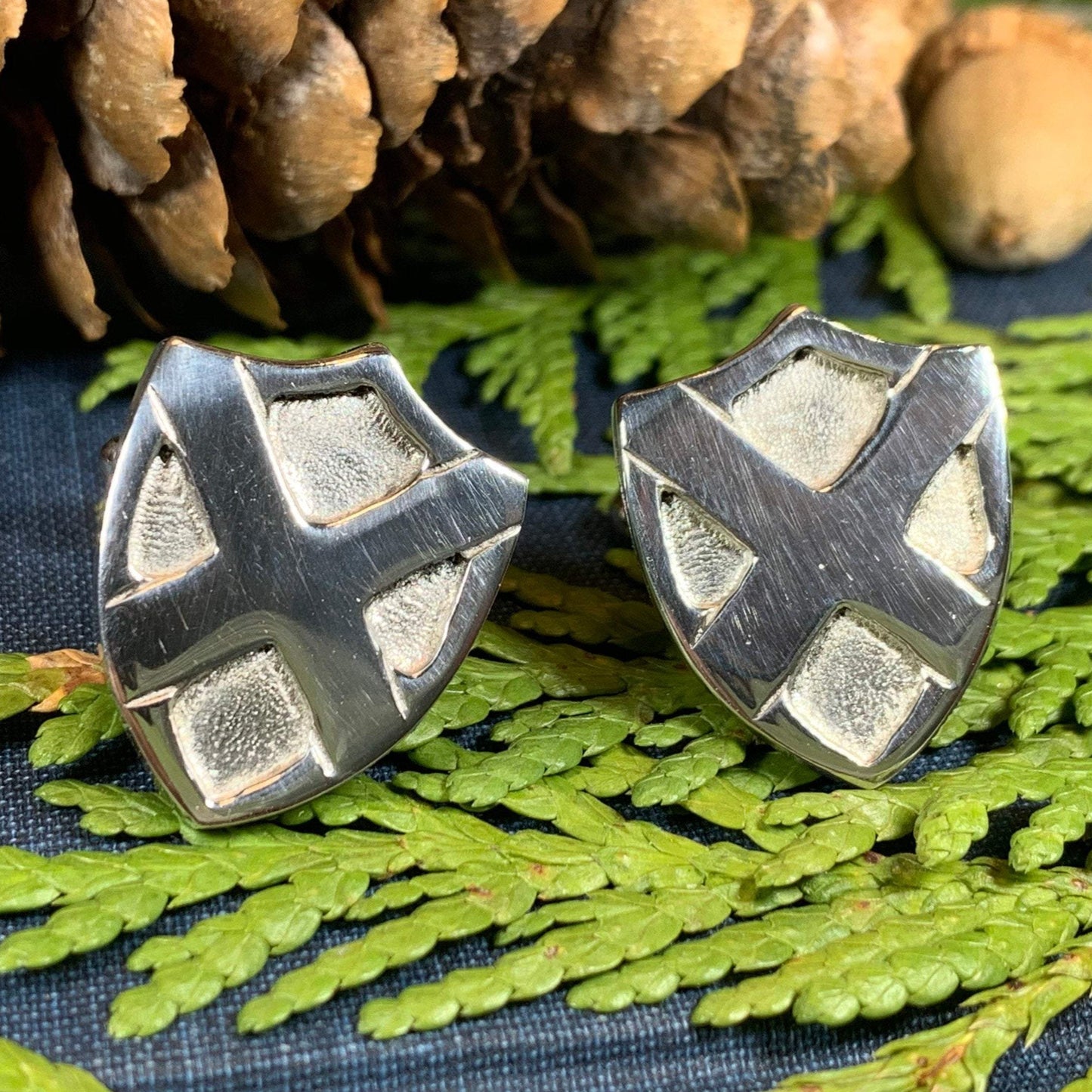 Scotland Flag Cufflinks - Handmade in Scotland — view 4