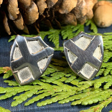 Load image into Gallery viewer, Scotland Flag Cuff Links, Scotland Jewelry, Celtic Jewelry, Saltire Jewelry, Bagpiper Gift, Groom Gift, Boyfriend Gift, Husband Gift
