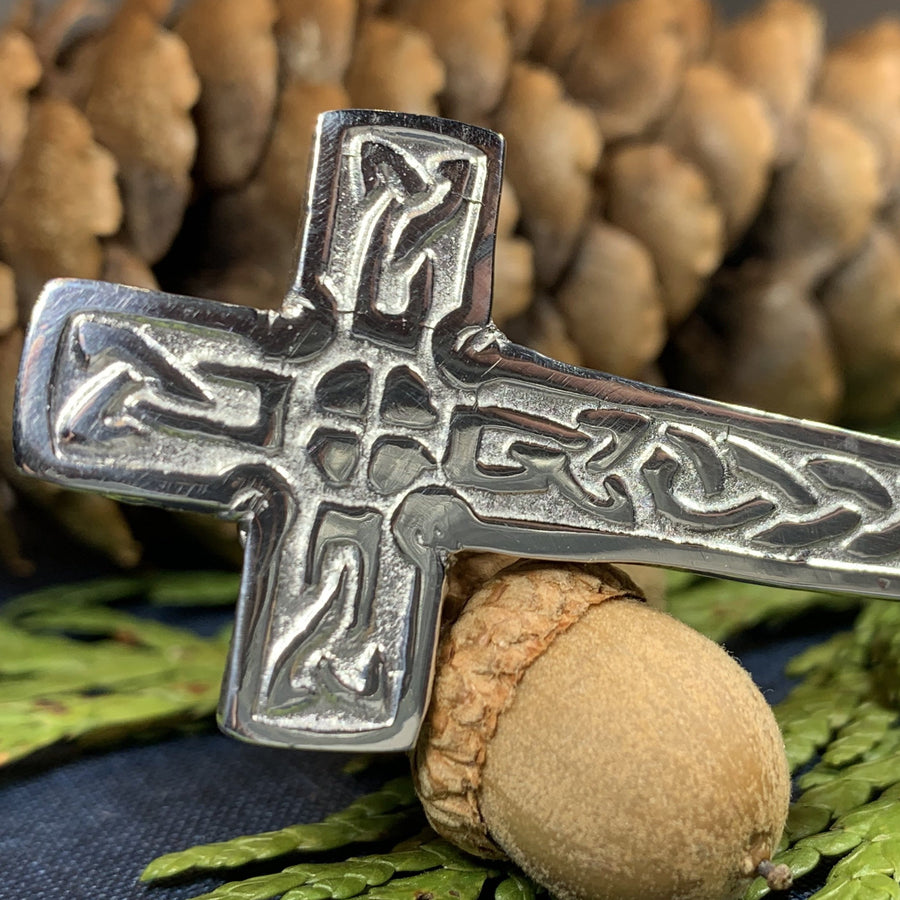 Celtic Cross Kilt Pin, Celtic Jewelry, Scotland Jewelry, Ireland Gift, Celtic Knot Brooch, Bagpiper Gift, Scottish Gift, Dad Gift, Mom Gift
