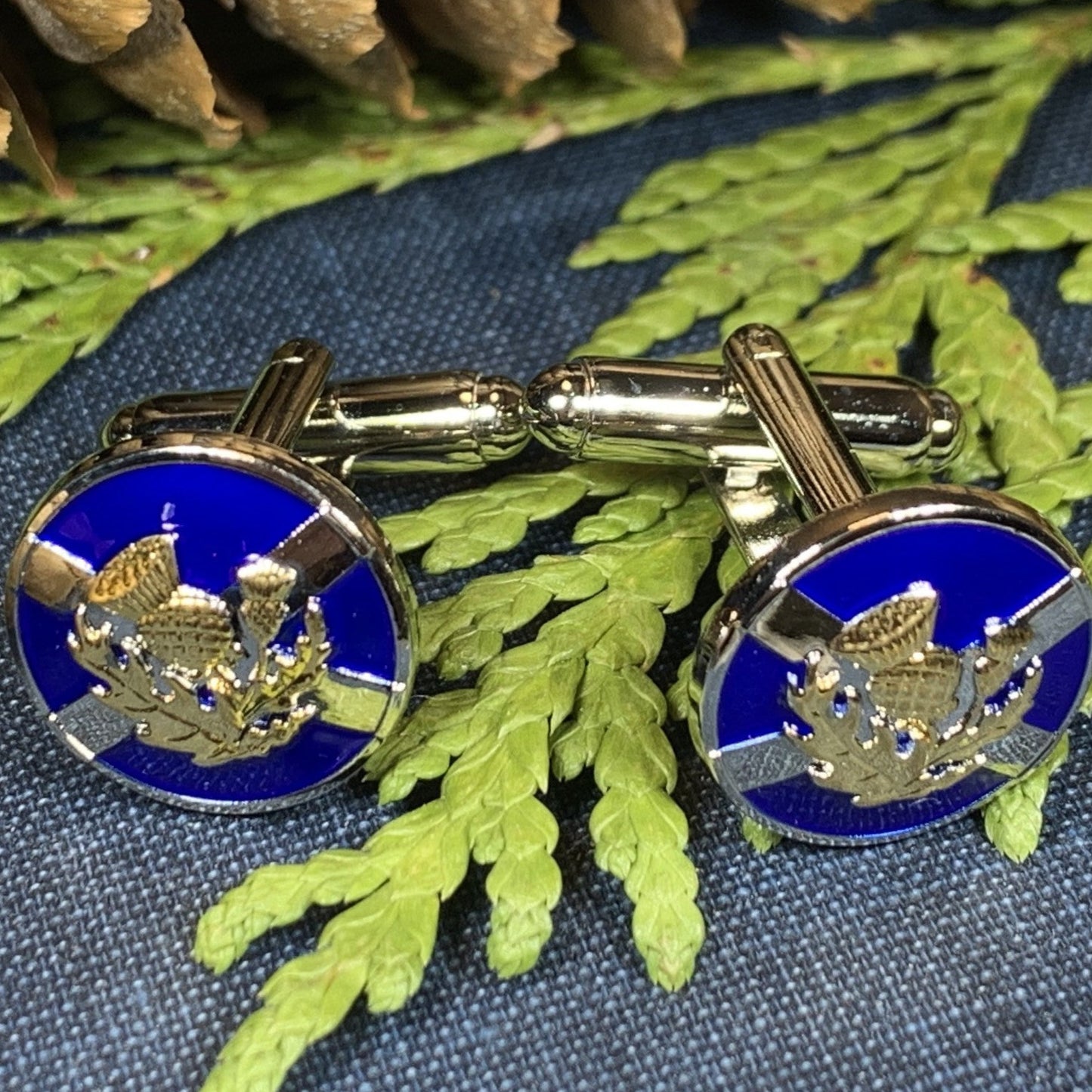 Saltire Thistle Cufflinks — view 6