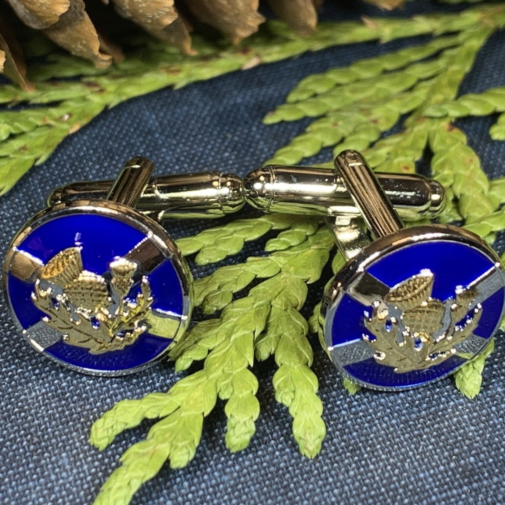 Saltire Thistle Cufflinks — view 6