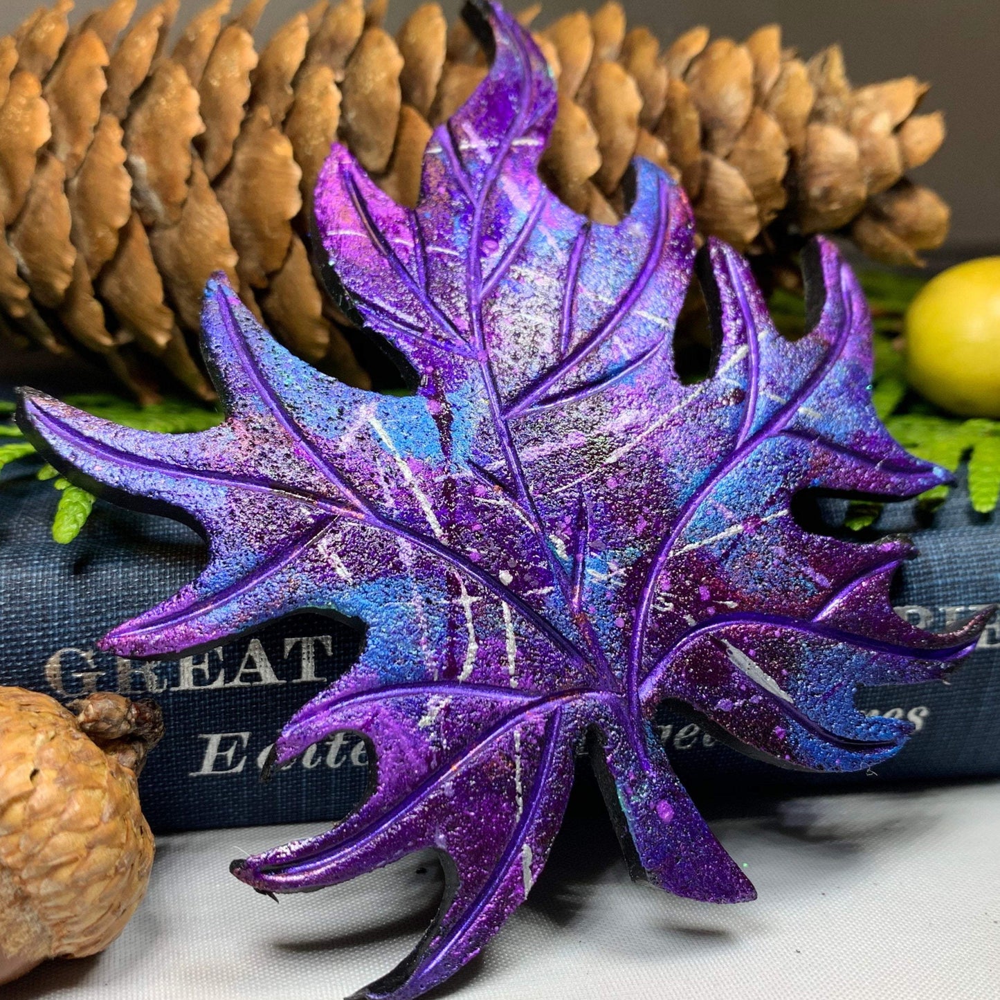 Splatter Maple Leaf Pin — view 11