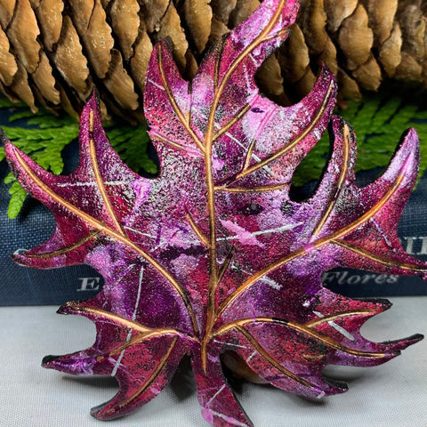 Load image into Gallery viewer, Splatter Maple Leaf Pin
