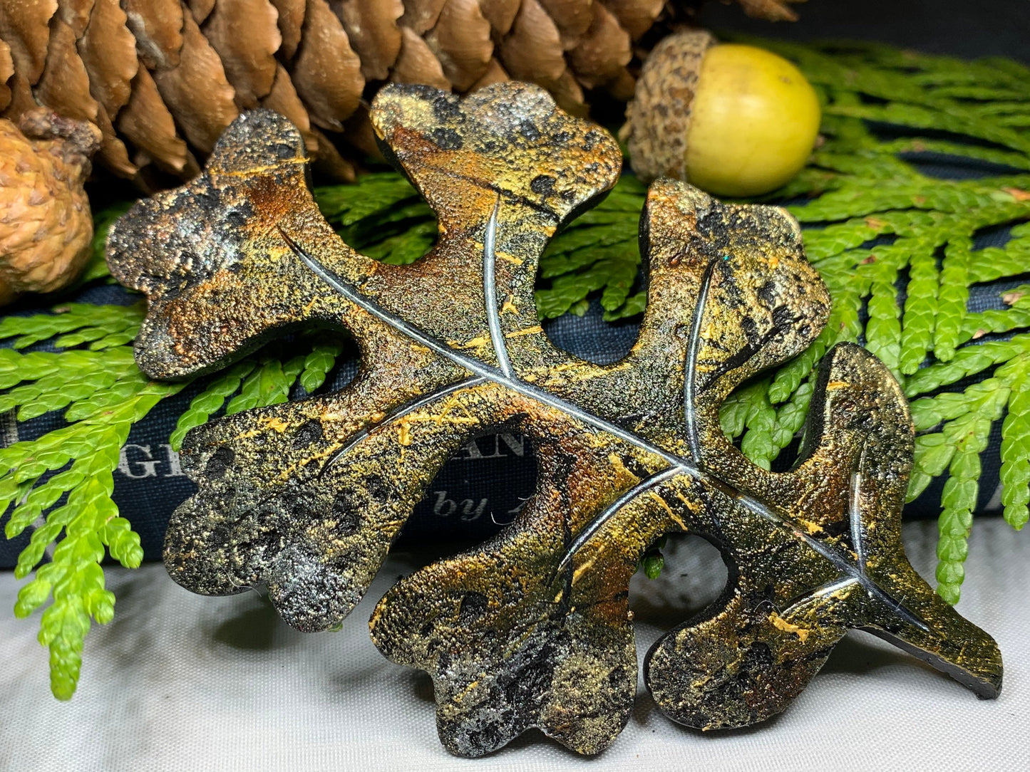 Oak Leaf Pin - Handmade in Scotland — view 3
