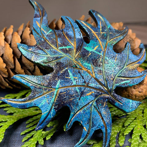 Load image into Gallery viewer, Splatter Maple Leaf Pin

