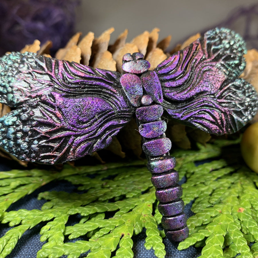 Mystical Forest Dragonfly Brooch - Handmade in Scotland