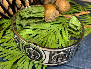 Traditional Irish Claddagh bracelet symbolizing love, loyalty and friendship. Sterling silver Irish jewelry Celtic Crystal Designs