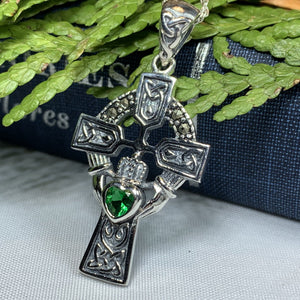 Claddagh Cross Necklace, Irish Cross, Celtic Cross Jewelry, First Communion Gift, Mom Gift, Celtic Cross Necklace, Religious Jewelry
