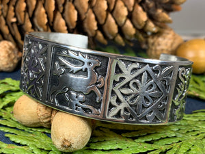 Celtic Stag Bracelet, Celtic Jewelry, Irish Jewelry, Bangle Bracelet, Scotland Jewelry, Wiccan Jewelry, Scotland Lion Jewelry, Hunter Gift