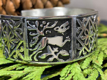 Load image into Gallery viewer, Celtic Stag Bracelet, Celtic Jewelry, Irish Jewelry, Bangle Bracelet, Scotland Jewelry, Wiccan Jewelry, Scotland Lion Jewelry, Hunter Gift
