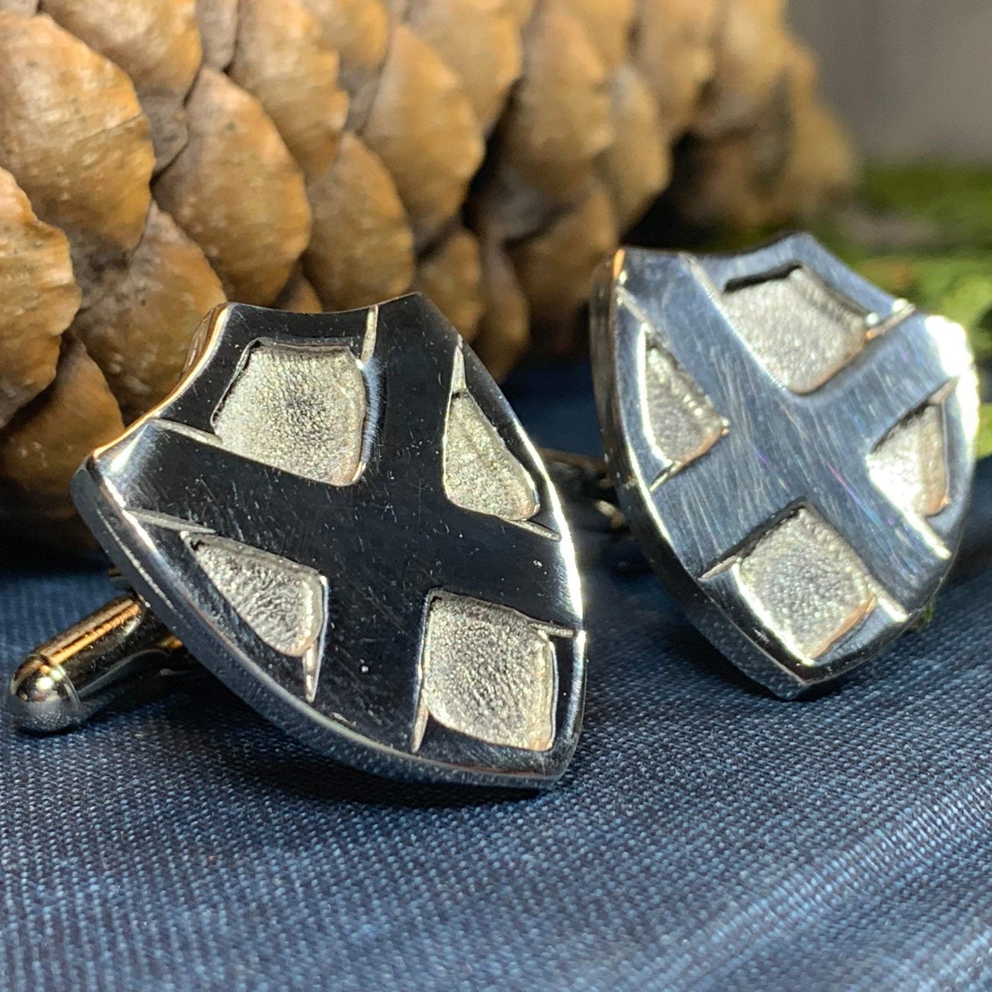 Scotland Flag Cufflinks - Handmade in Scotland — view 6