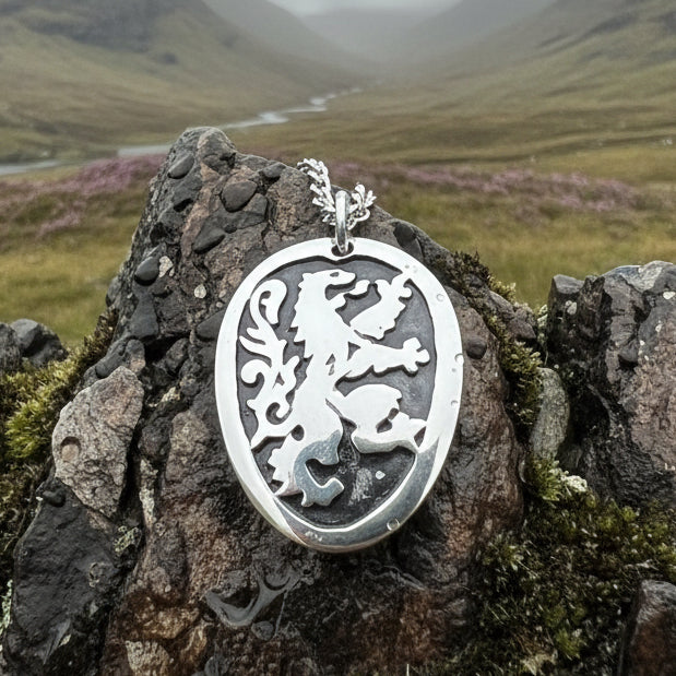 Lion of Scotland Necklace - Handmade in Scotland in silver