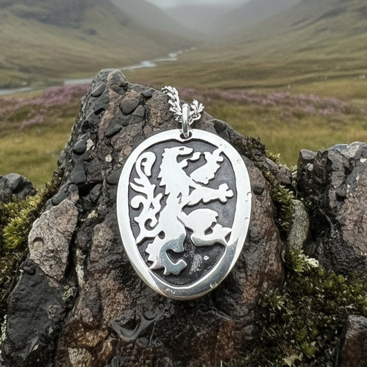 Lion of Scotland Necklace, Lion Jewelry, Animal Jewelry, Scotland Jewelry, Celtic Jewelry, Pagan Jewelry, Man Gift, Anniversary Gift