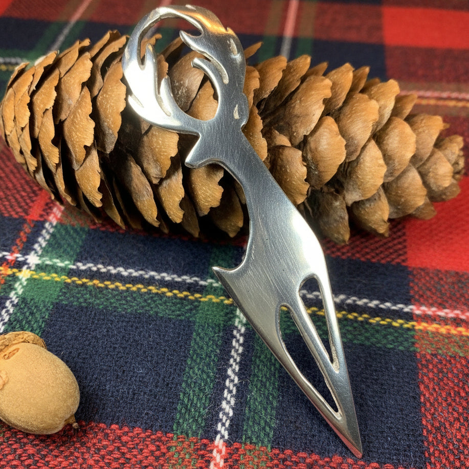 Stag Kilt Pin, Celtic Jewelry, Tartan Pin, Sword Pin, Groom Gift, Best Man Gift, Bagpiper Gift, Dad Gift, Gift for Him, Scotland Jewelry