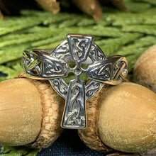 Load image into Gallery viewer, Celtic Cross Ring, Celtic Jewelry, Irish Jewelry, Cross Jewelry, Irish Ring, Scotland Gift, Anniversary Gift, Religious Jewelry
