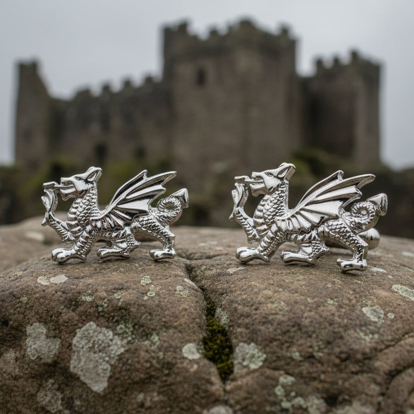 Welsh Dragon Cuff Links, Dragon Jewelry, Animal Jewelry, Wales Jewelry, Celtic Jewelry, Groom Gift, Best Man Gift, Anniversary Gift