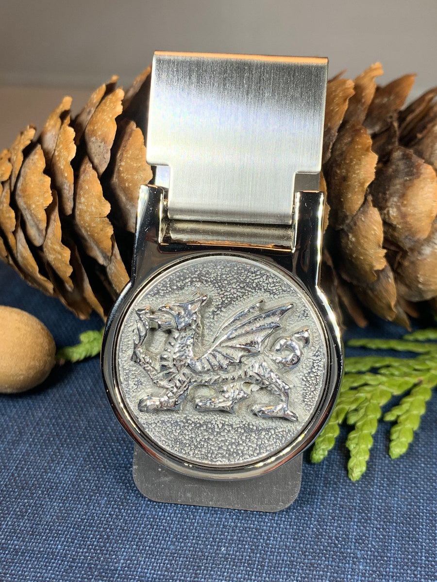 Welsh Dragon Money Clip, Celtic Jewelry, Wales Jewelry, Graduation Gift, Irish Jewelry, Dad Gift, Groom Gift, Best Man Gift, Dragon Jewelry