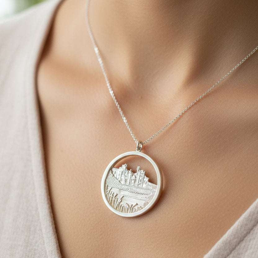 Irish Castle Necklace in sterling silver
